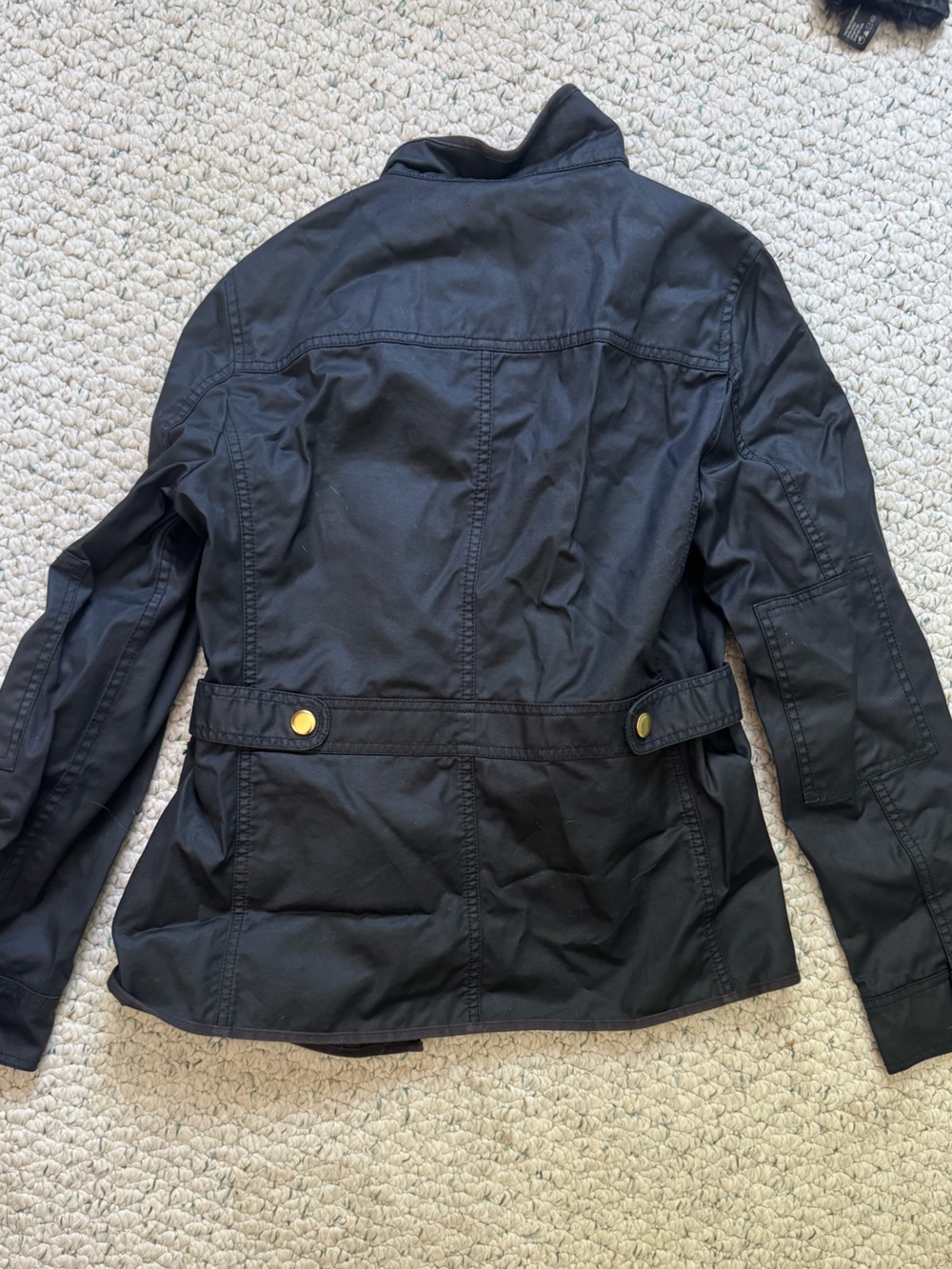 J. Crew Black Utility Jacket with Gold Buttons - Picture 4 of 5